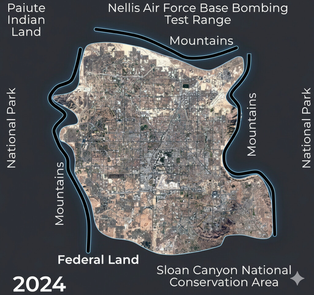 Las Vegas available land aerial map
